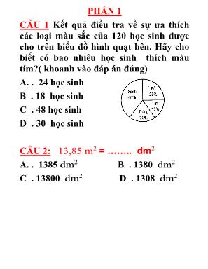 Đề cương ôn thi Giữa kì II môn Toán Lớp 5